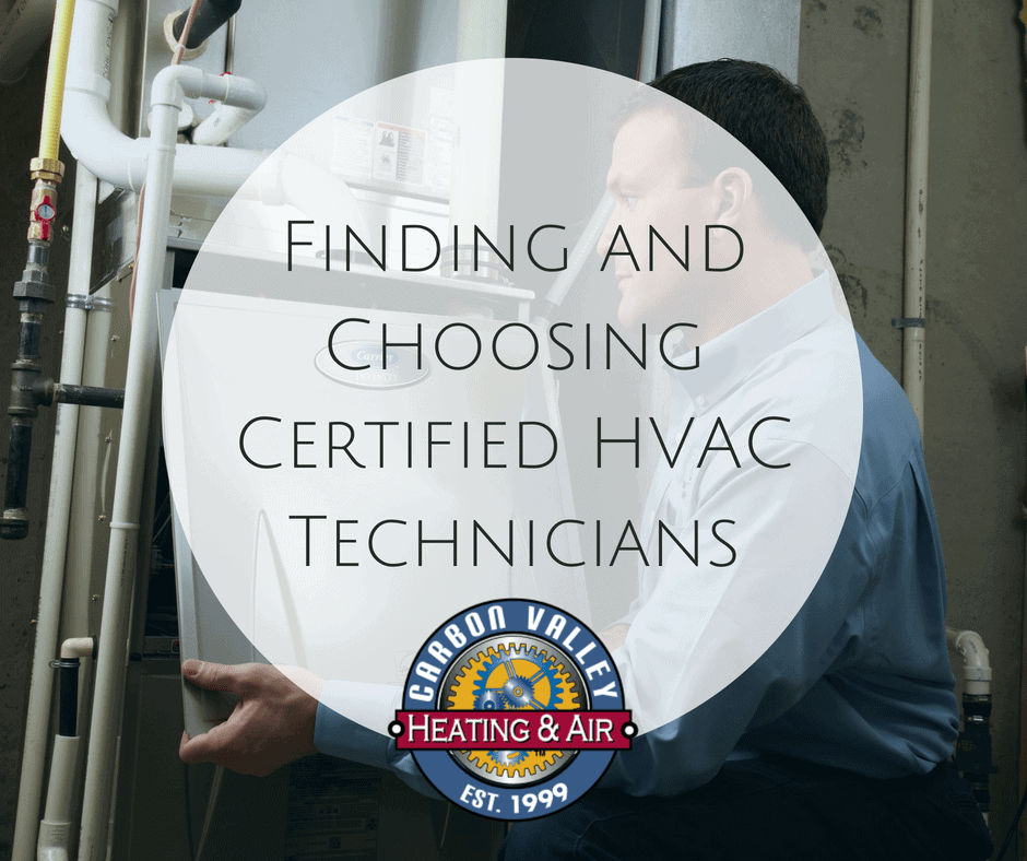 Finding and choosing certified HVAC technicians.