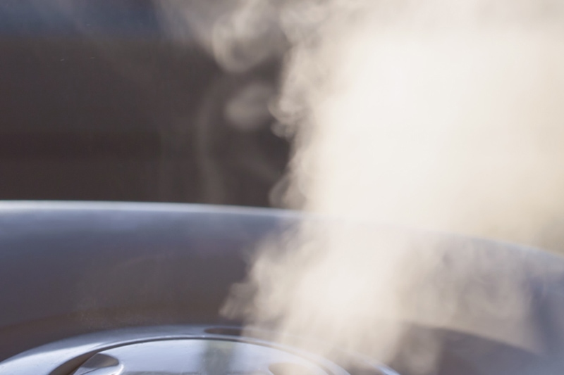 Humidifier dispersing humidity into a home.